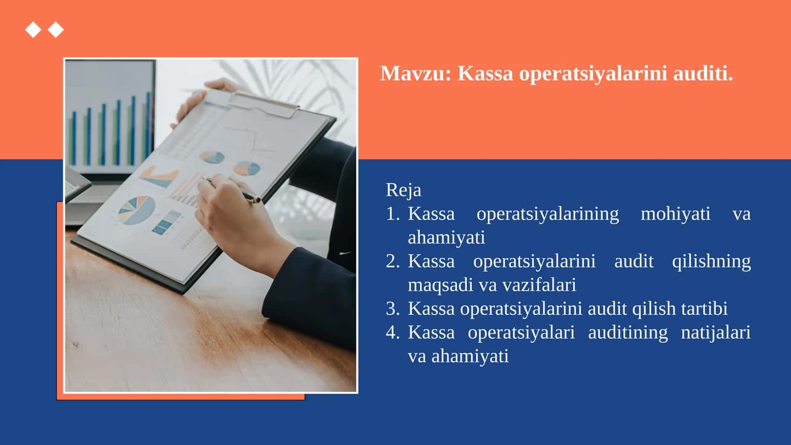 Kassa operatsiyalarini auditi 1