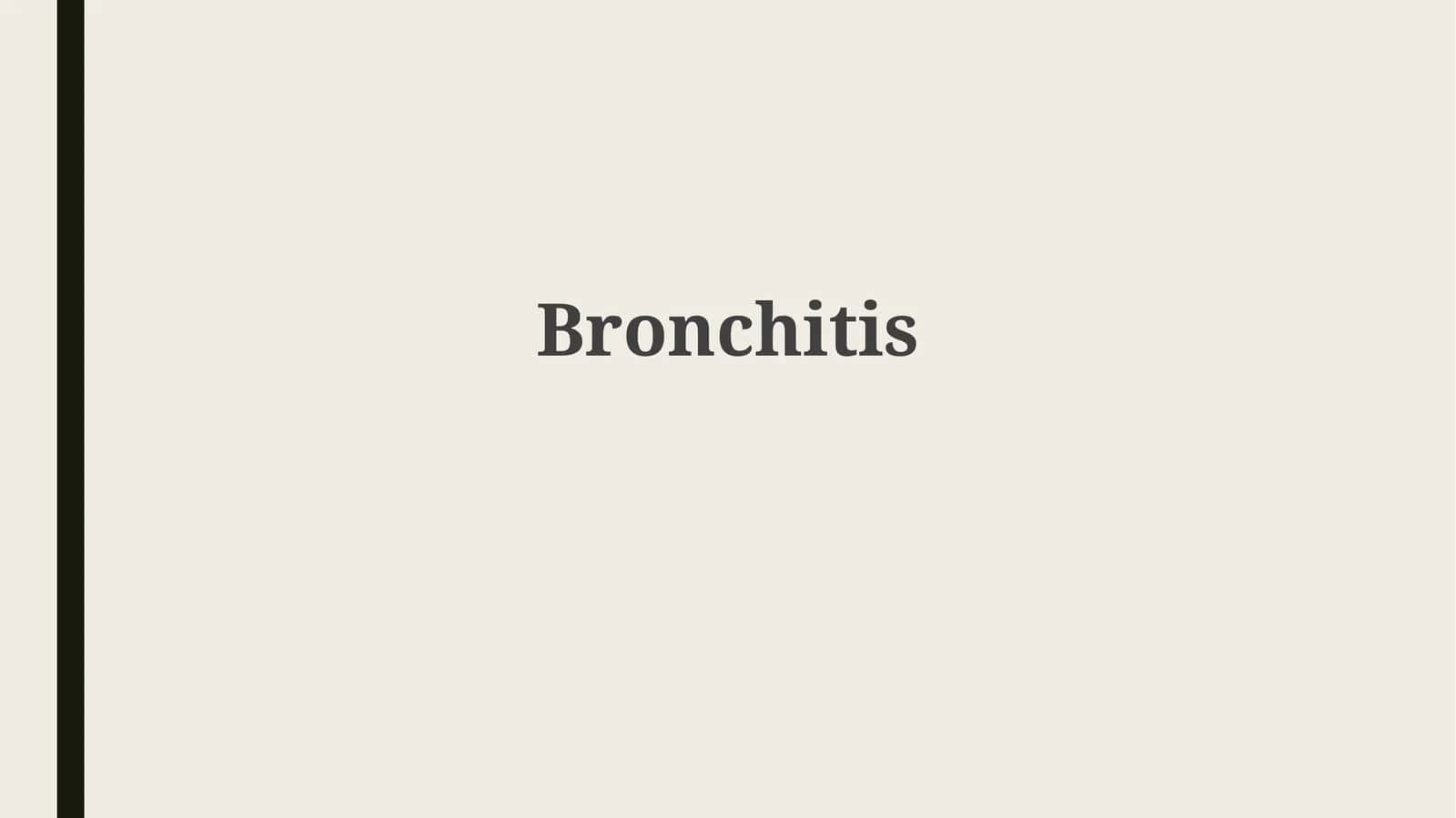 Bronchitis 1