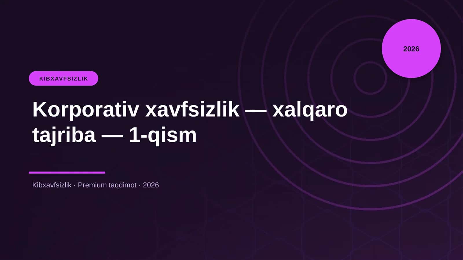 Korporativ xavfsizlik 1