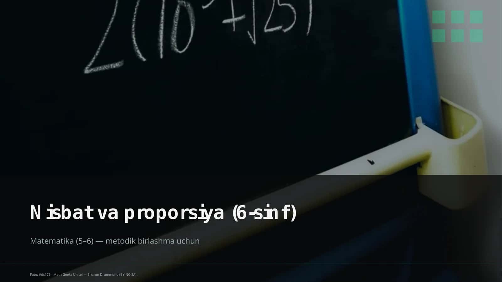 Nisbat va proporsiya (6-sinf) 1