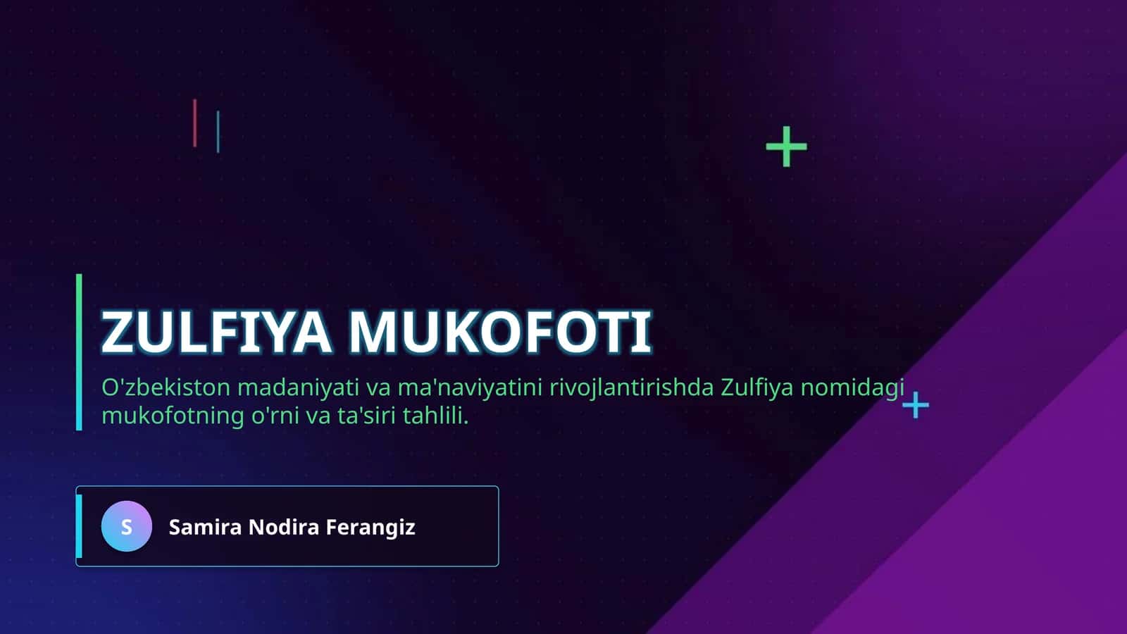 Zulfiya mukofoti 1