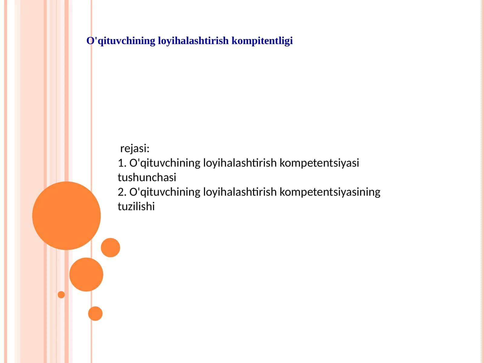 O'qituvchining loyihalashtirish kompitentligi 1