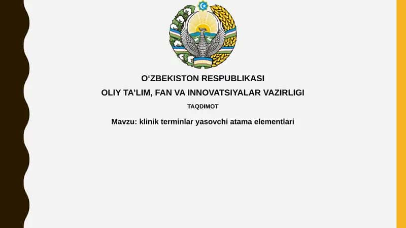 Klinik terminlaryasovchiatamaelementlari 1