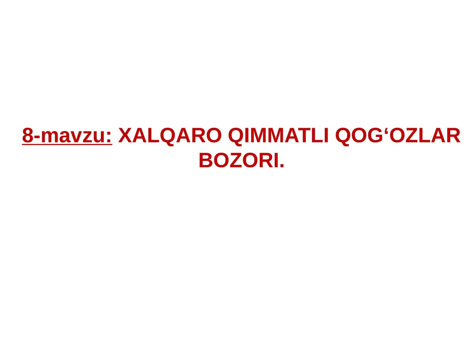 XALQARO QIMMATLI QOG‘OZLAR BOZORI 1