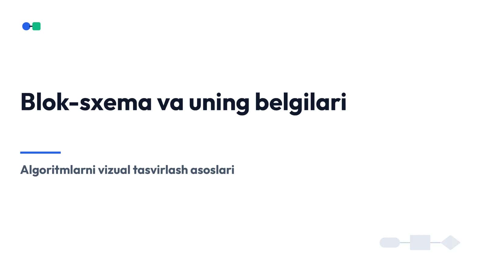Blok-sxema va uning belgilari 1
