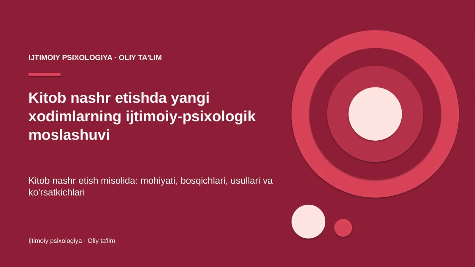 Kitob nashr etishda yangi xodimlarning ijtimoiy-psixologik moslashuvi 1