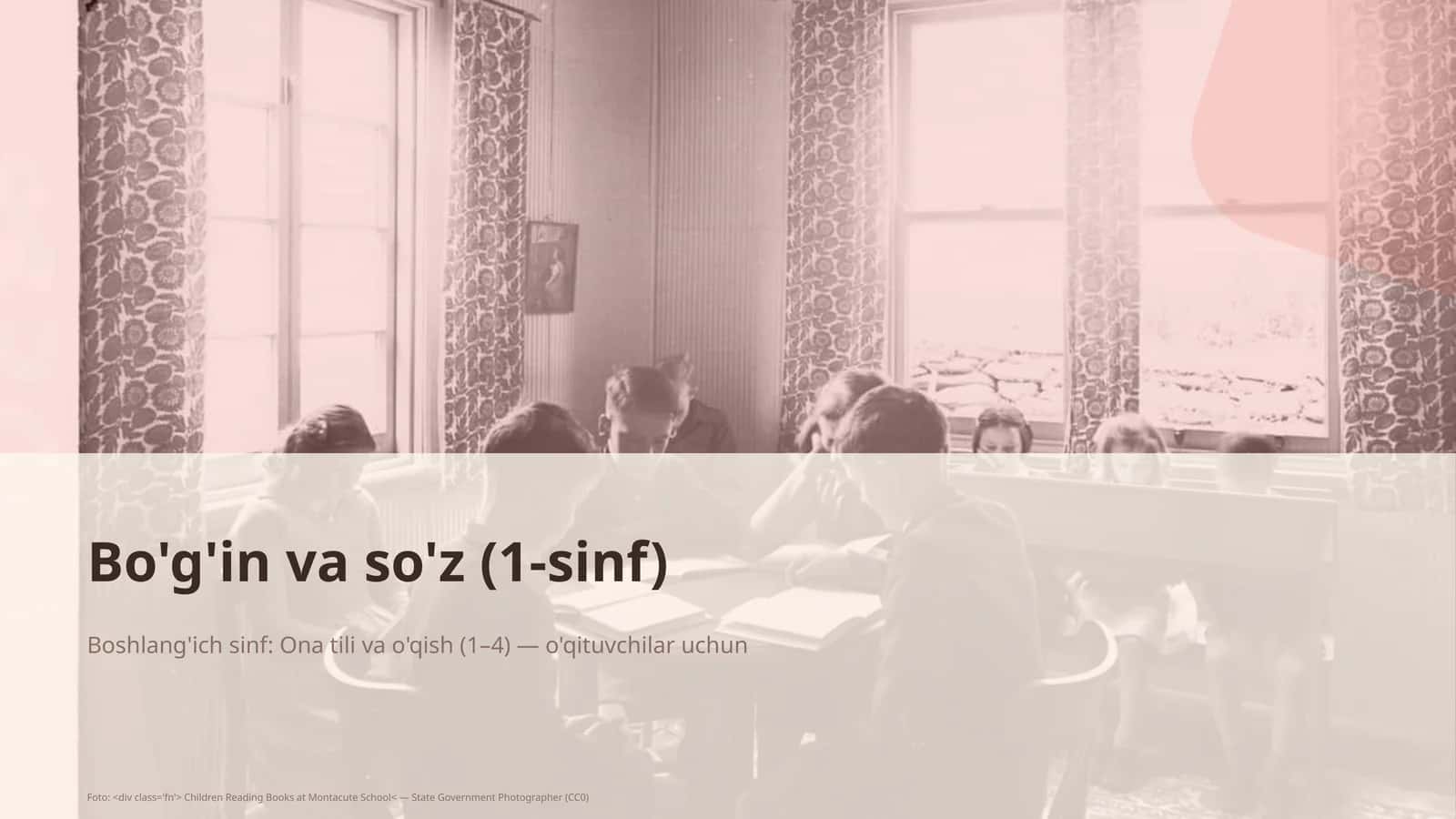 Bo'g'in va so'z (1-sinf) 1