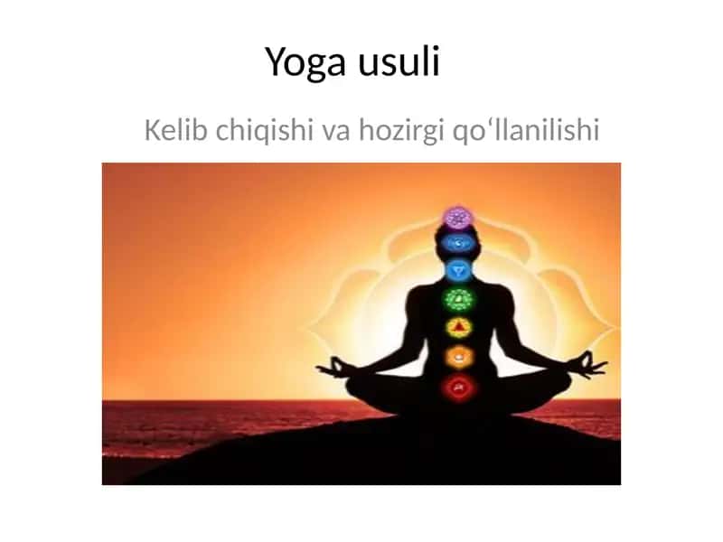 Yoga usuli 1