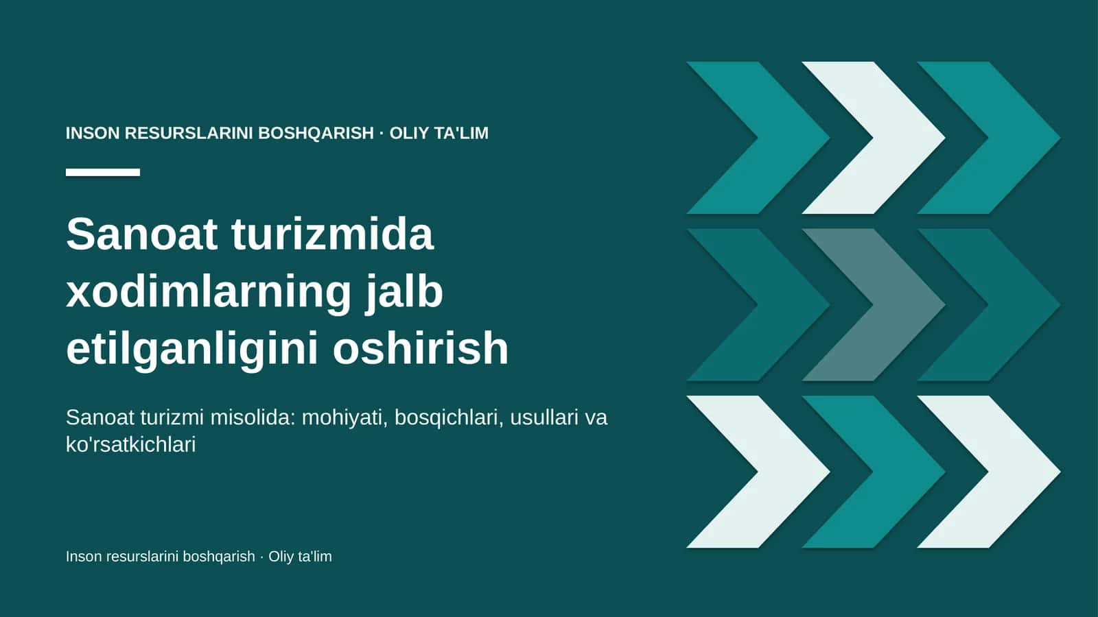 sanoat turizmida xodimlarning jalb etilganligini oshirish 2063 1