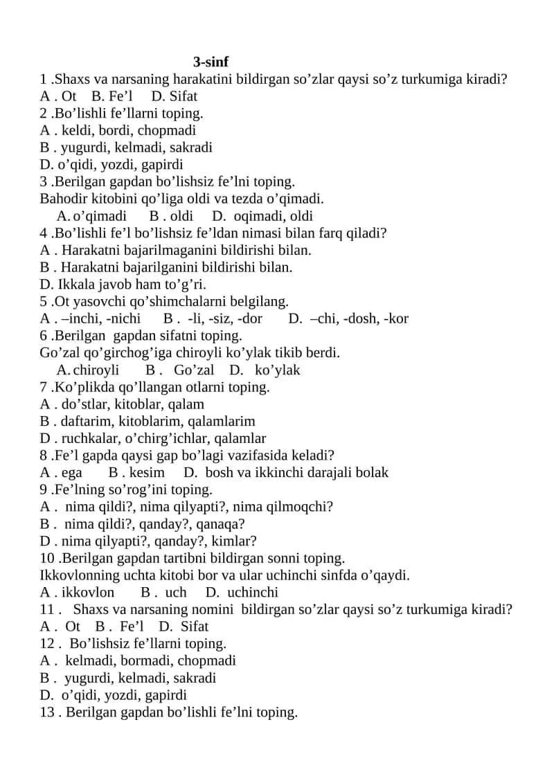 3-sinf 1
