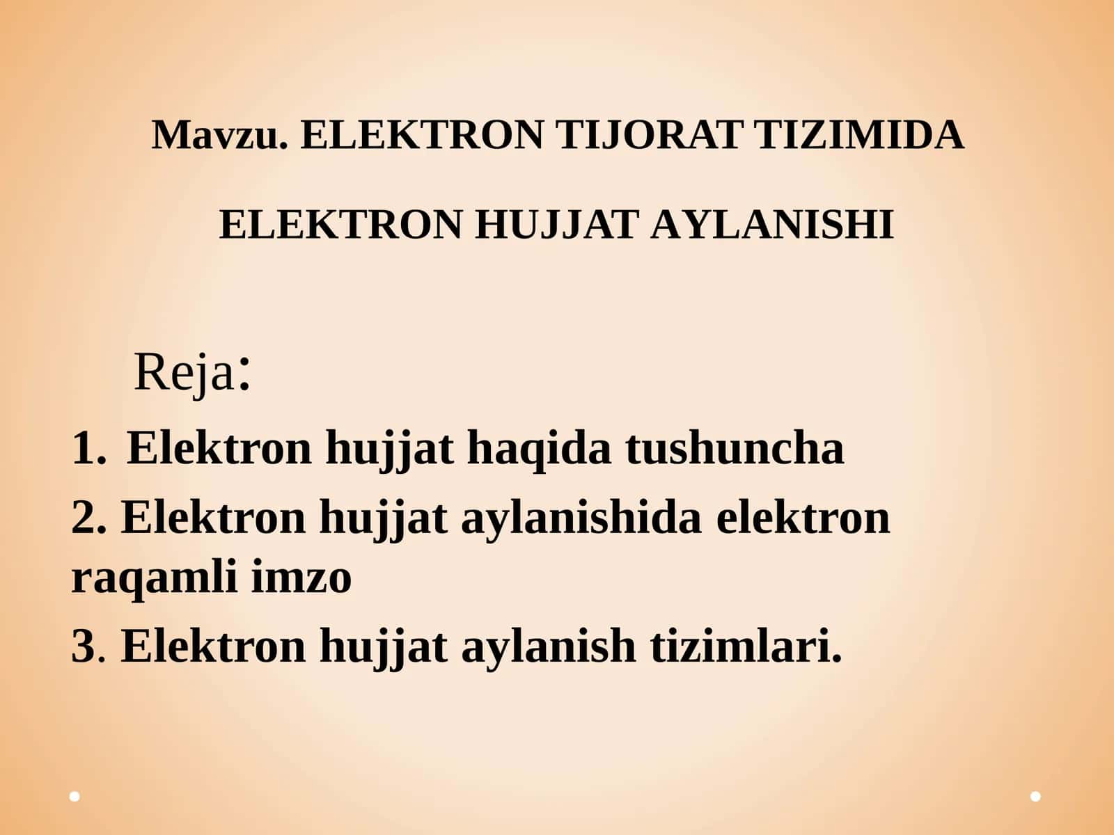 Elektron hujjat aylanishi 1