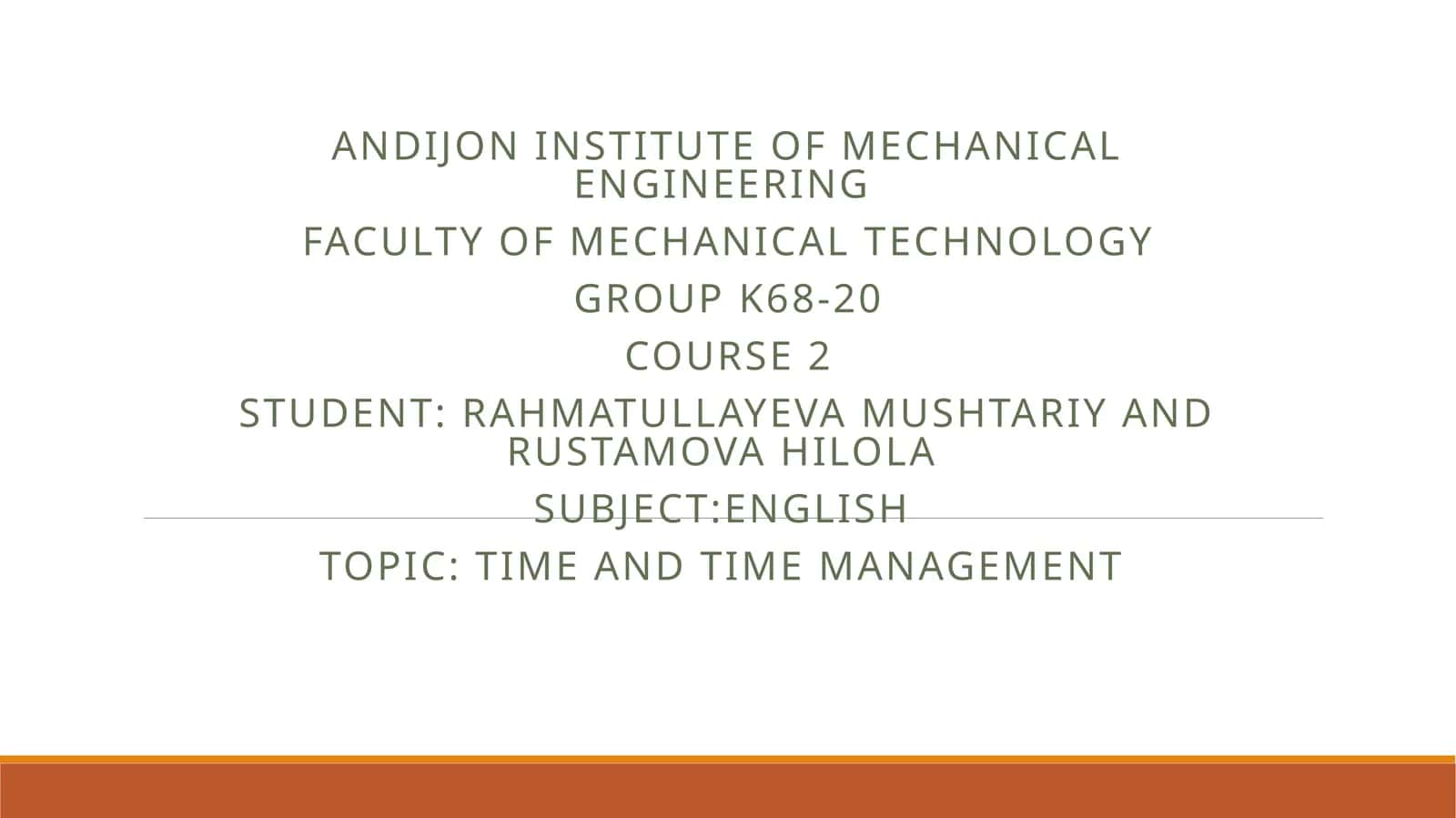 Andijon institute of mechanical engineering 1