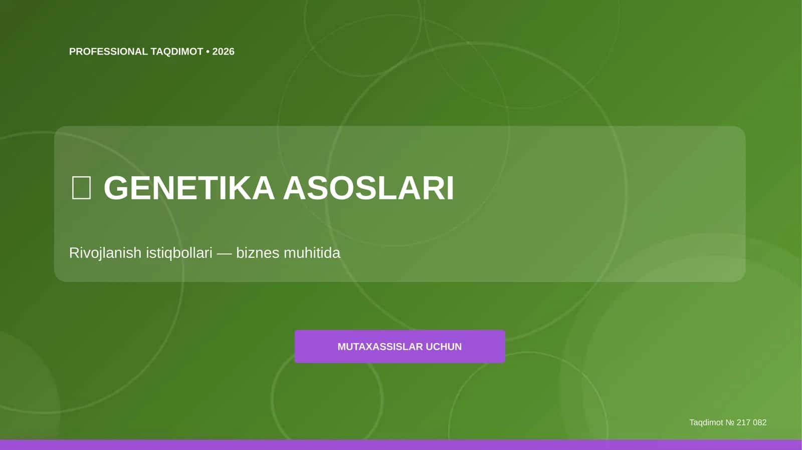 GENETIKA ASOSLARI 1