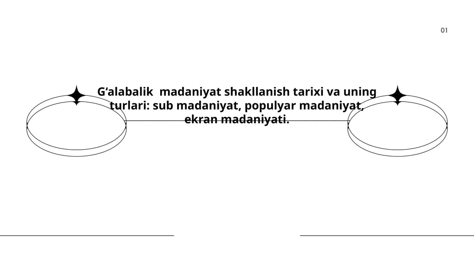 G‘alabalik madaniyat shakllanish tarixi va uning turlari: sub madaniyat, populyar madaniyat, ekran madaniyati 1
