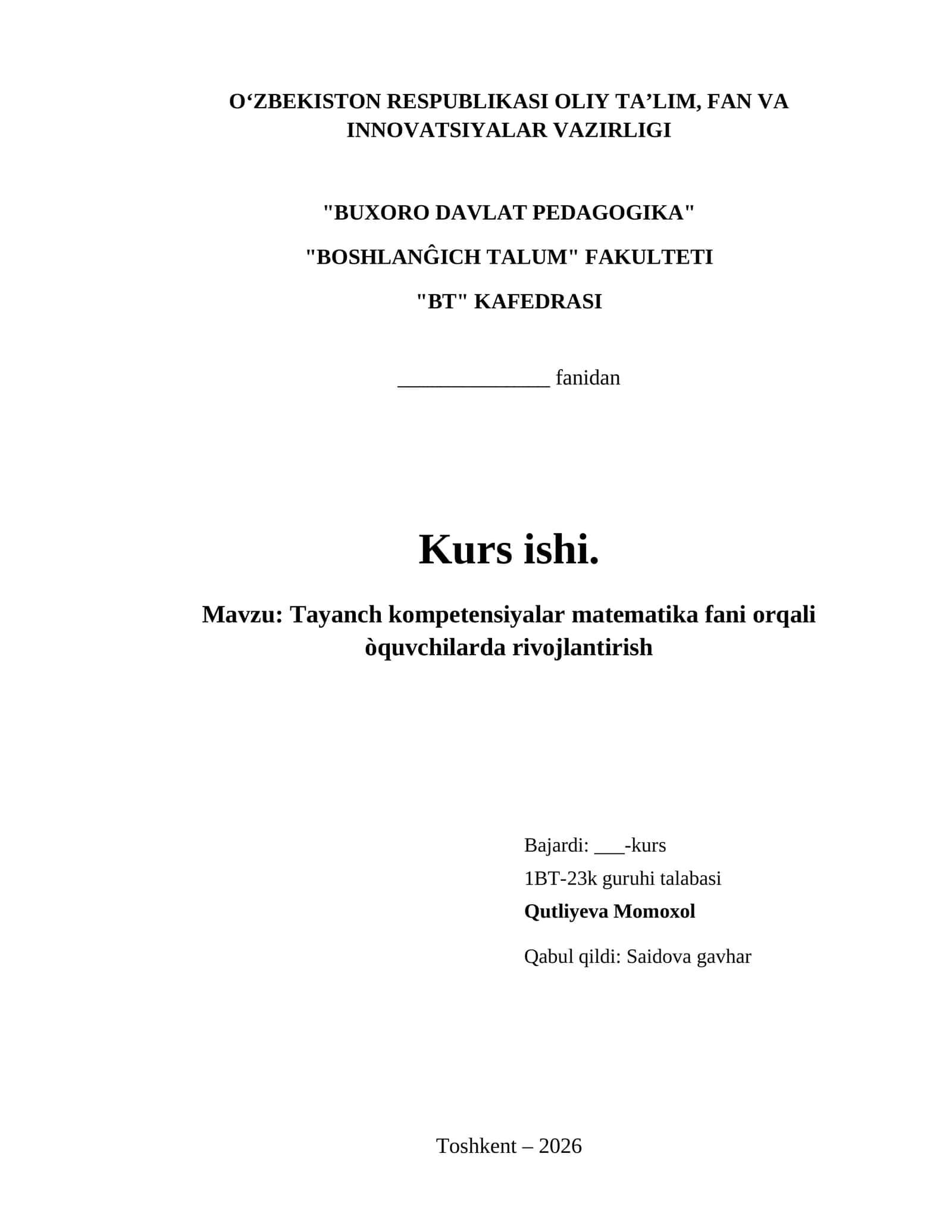 Tayanch kompetensiyalar matematika fani orqali òquvchilarda rivojlantirish 1