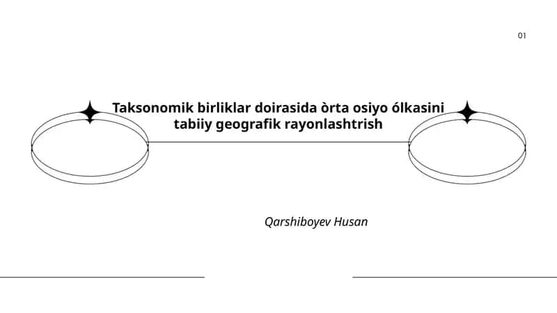 Taksonomik birliklar doirasida òrta osiyo ólkasini tabiiy geografik rayonlashtrish 1