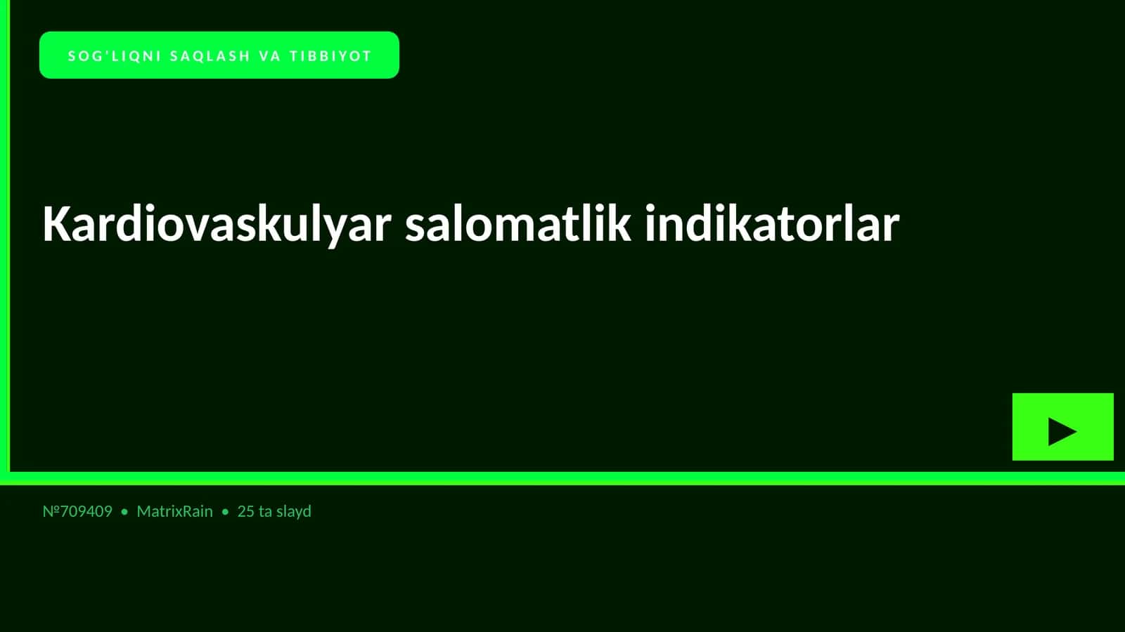 Kardiovaskulyar salomatlik indikatorlar 1