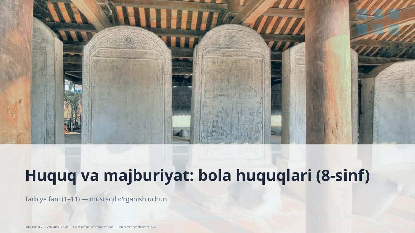 Huquq va majburiyat: bola huquqlari (8-sinf) 1