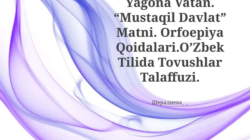 Orfoepiya Qoidalari 1