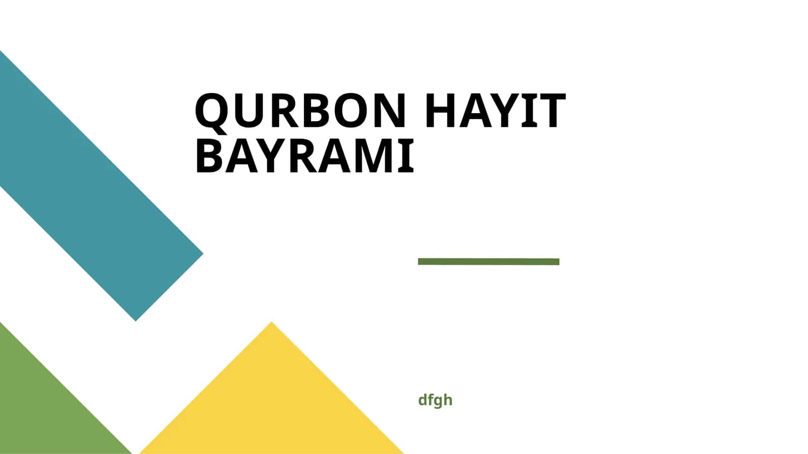 Qurbon Hayit Bayrami 1
