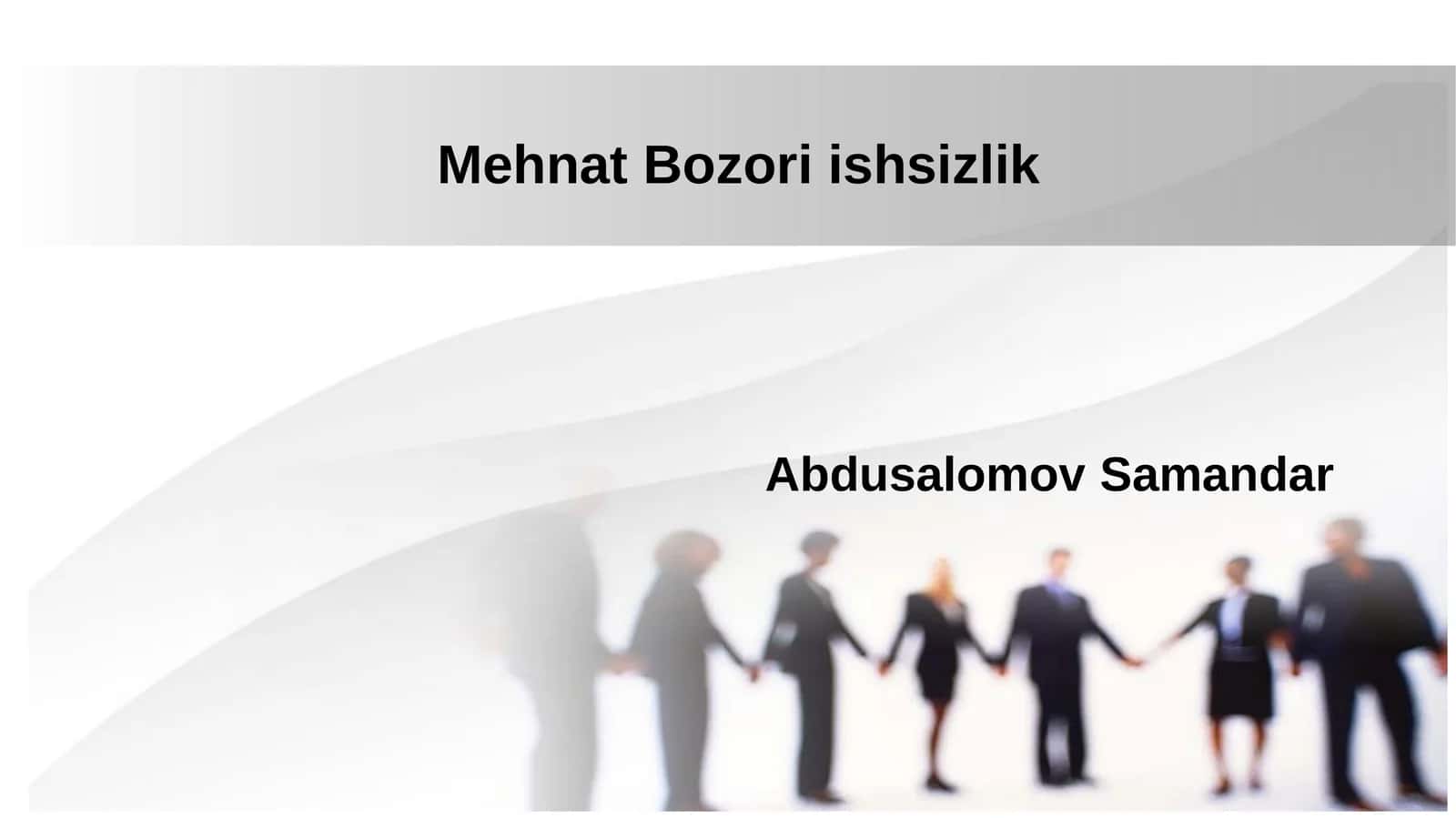 Mehnat Bozori ishsizlik 1