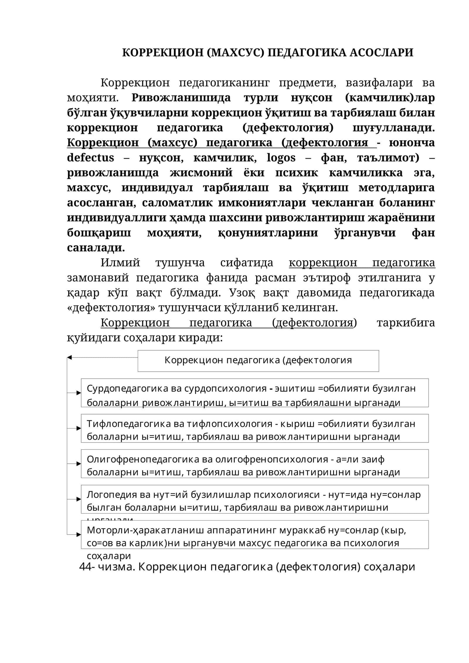 коррекцион (махсус) педагогика асослари 1