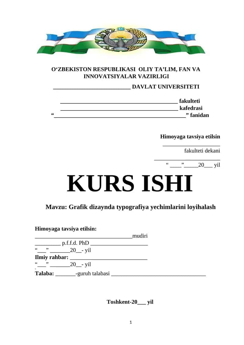 Grafik dizaynda typografiya yechimlarini loyihalash 1