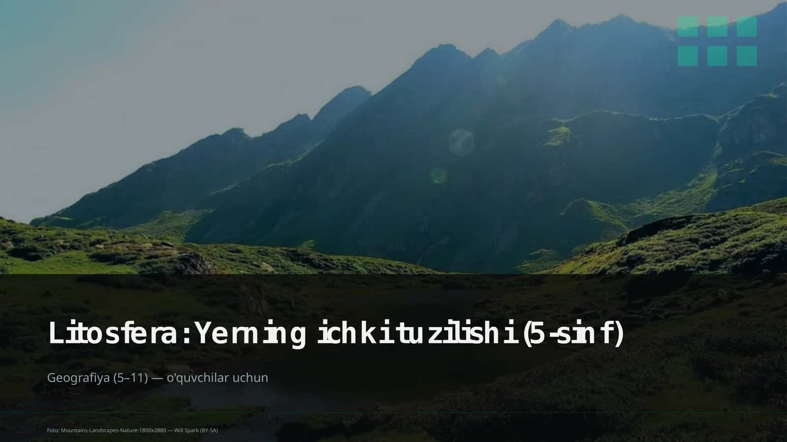 Litosfera: Yerning ichki tuzilishi (5-sinf) 1