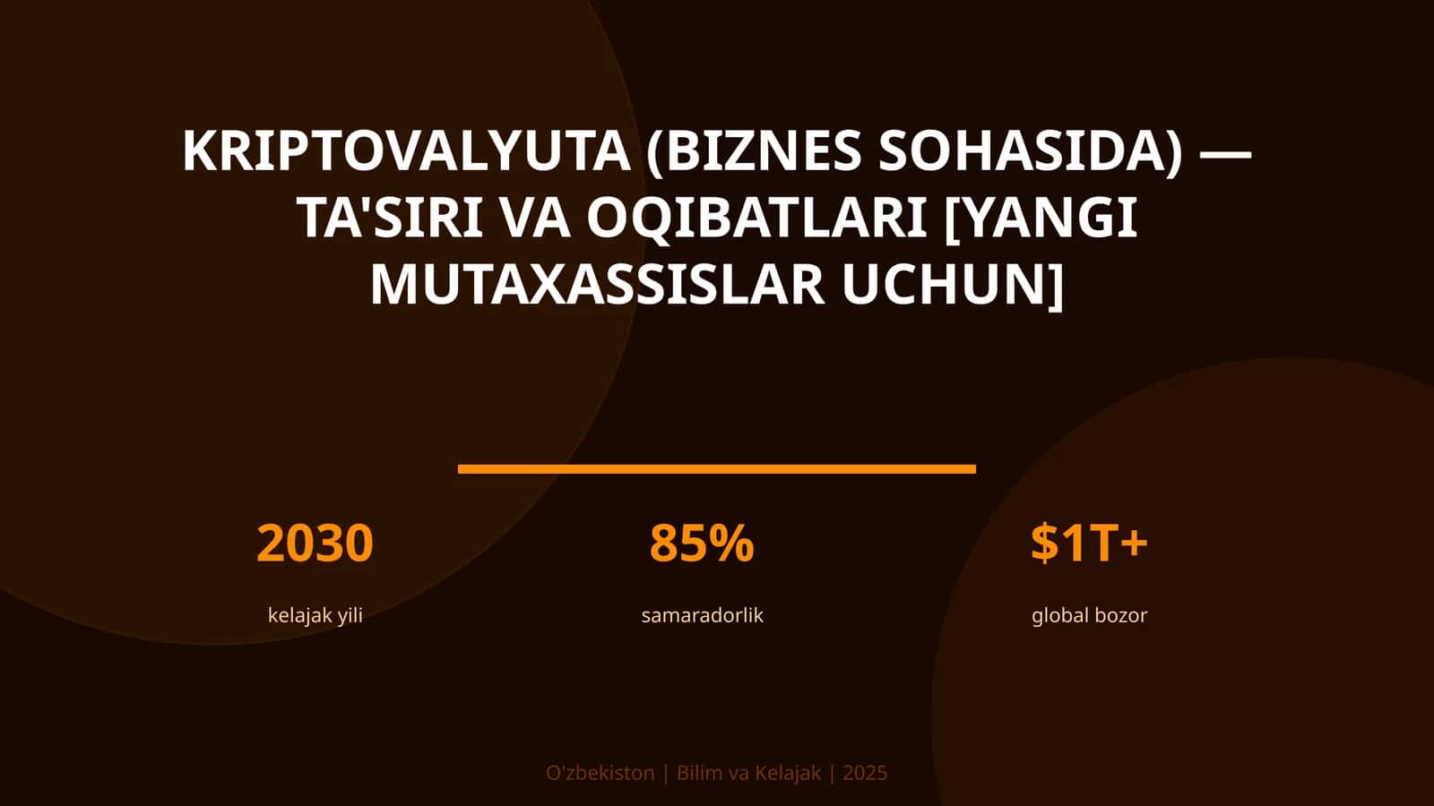 Kriptovalyuta (biznes sohasida) — ta'siri va oqibatlari [yangi mutaxassislar uchun] 1