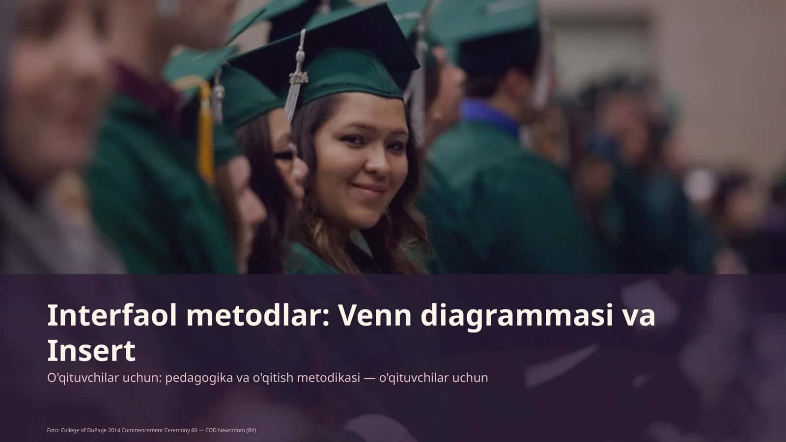 Interfaol metodlar: Venn diagrammasi va Insert 1