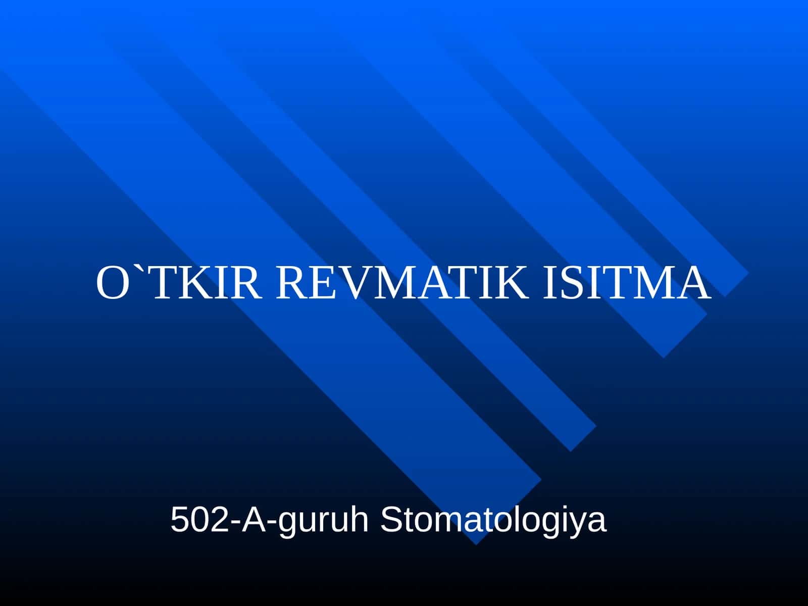 O`TKIR REVMATIK ISITMA 1