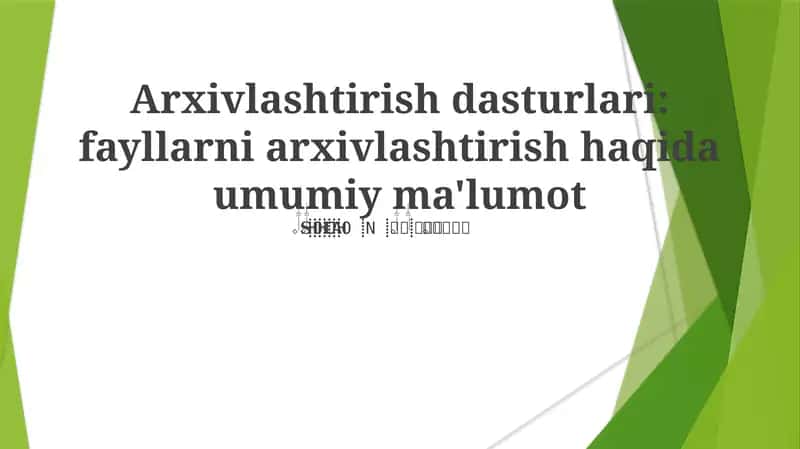 Arxivlashtirish dasturlari 1