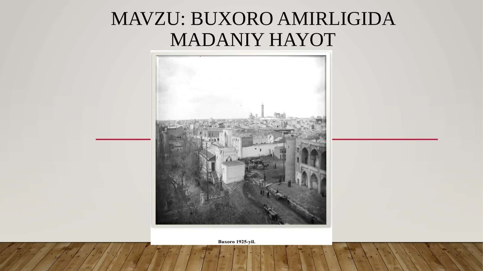 Buxoro amirligida madaniy hayot 1