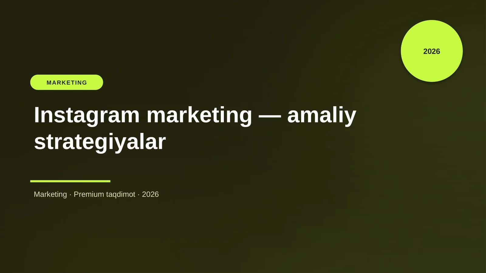 Instagram marketing — amaliy strategiyalar 1