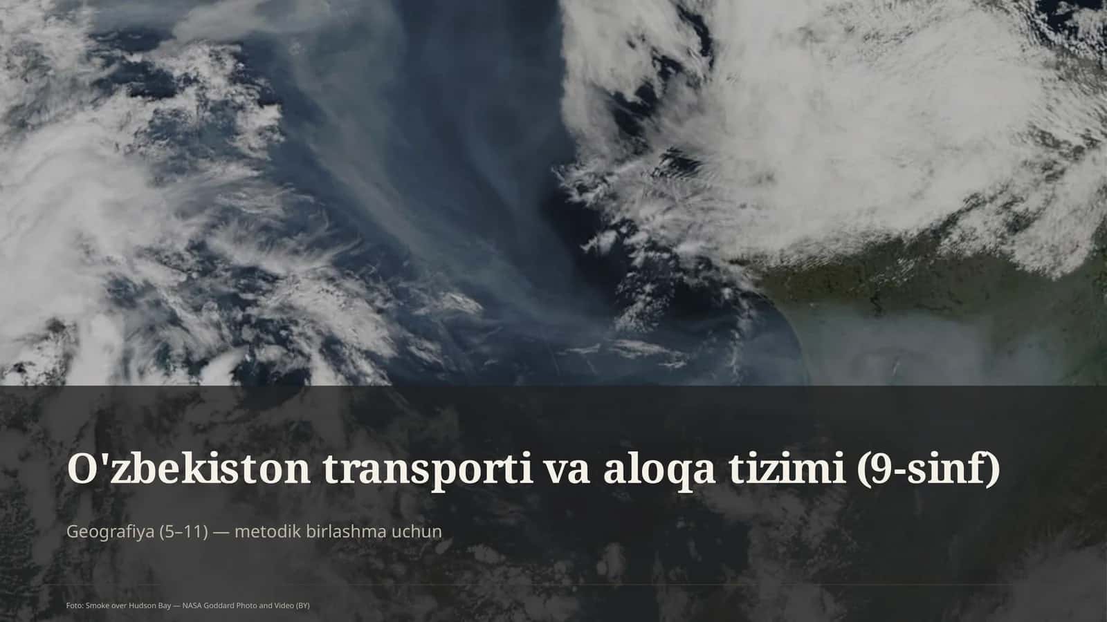 O'zbekiston transporti va aloqa tizimi (9-sinf) 1