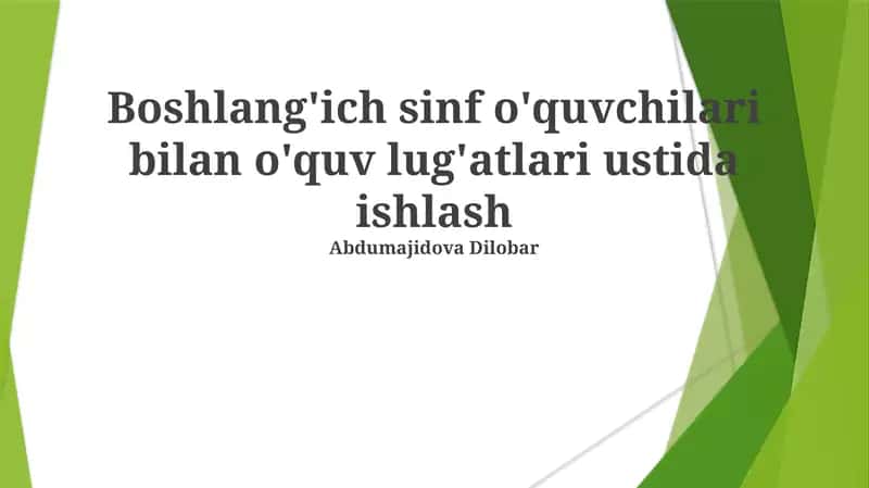 Lug'at boyicha mashqlar 1