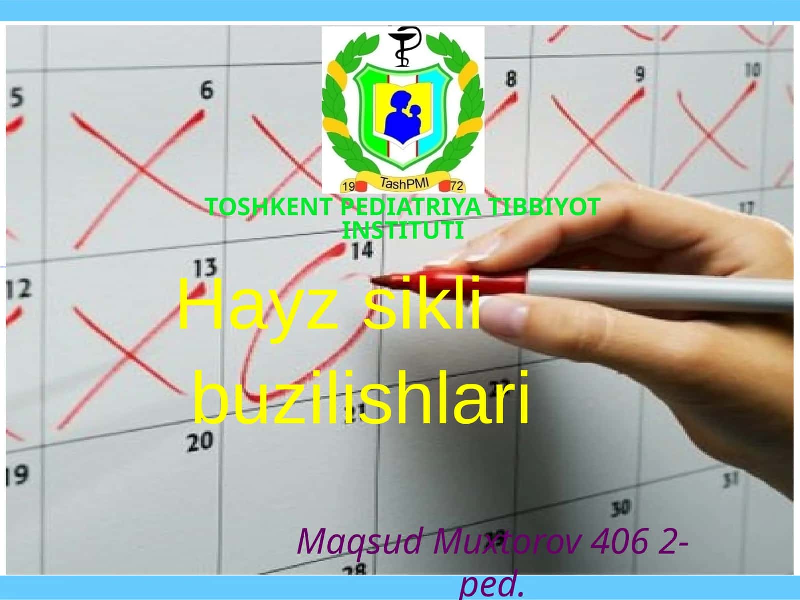 Hayz sikli buzilishlari 1