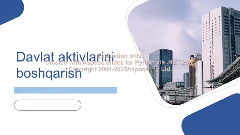 Davlat aktivlarini boshqarish 1