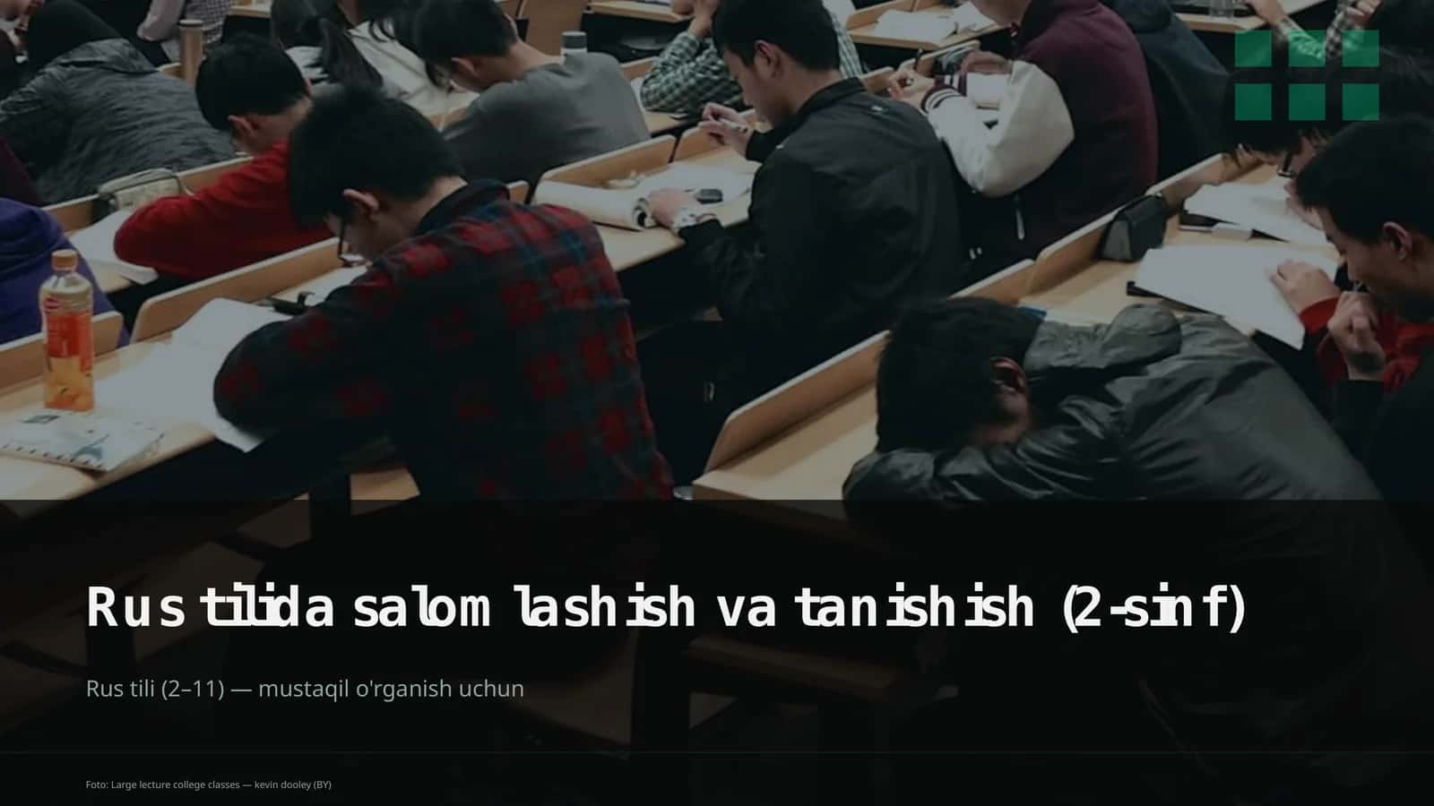 Rus tilida salomlashish va tanishish (2-sinf) 1