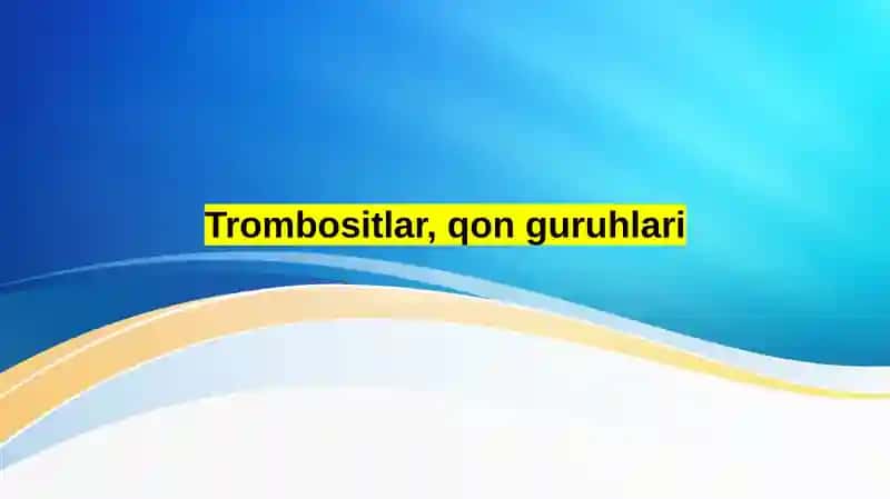 Trombositlar, qon guruhlari 1