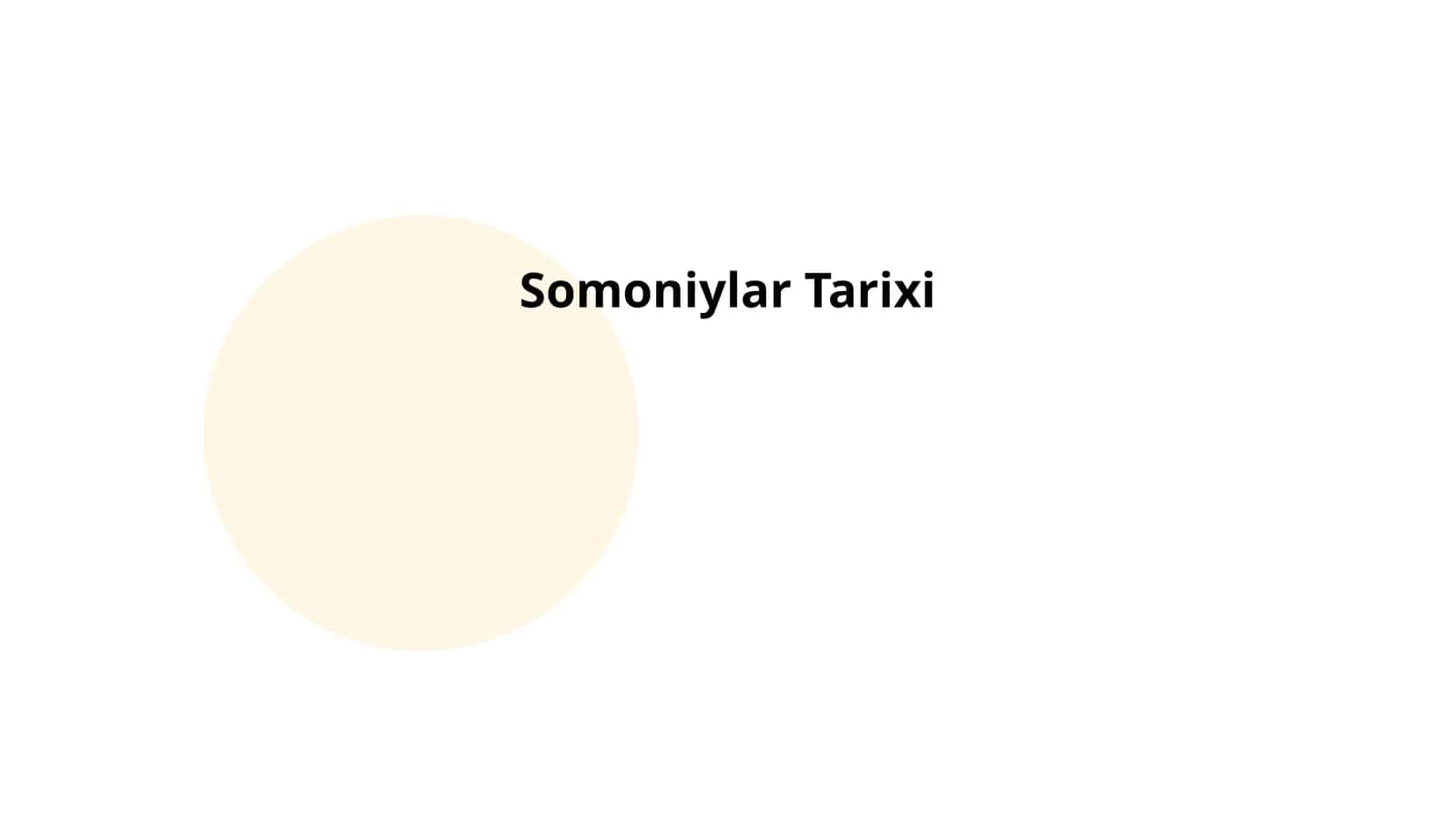 Somoniylar Tarixi 1