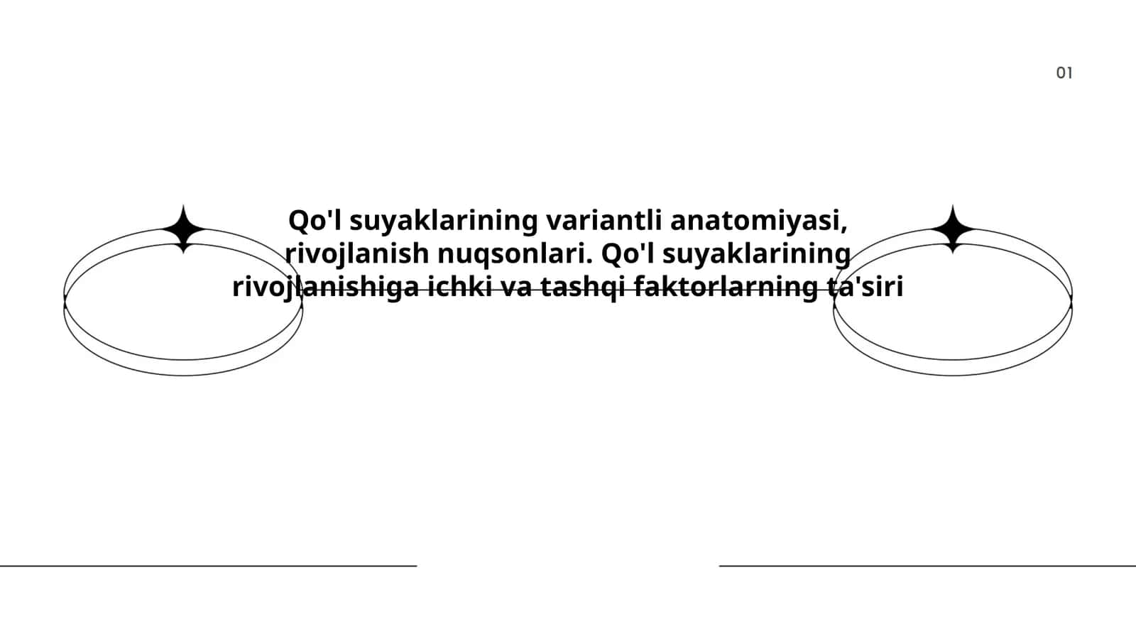 Qo'l suyaklarining variantli anatomiyasi, rivojlanish nuqsonlari 1