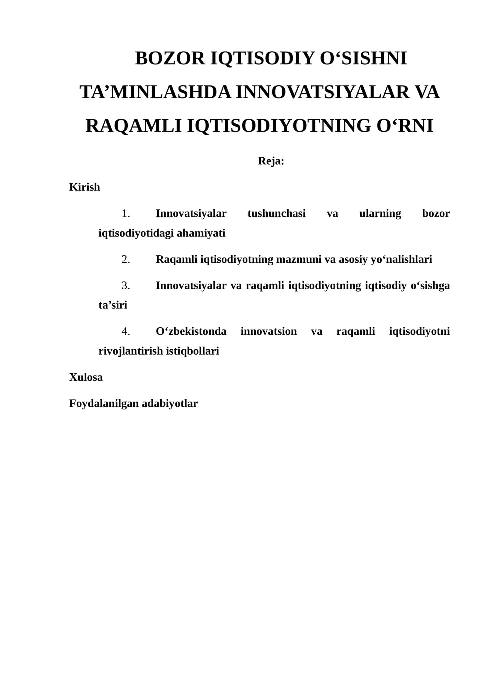 BOZOR IQTISODIY O‘SISH 1