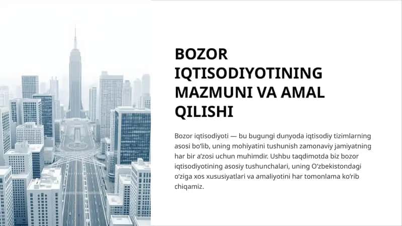Bozor Iqtisodiyoti 1