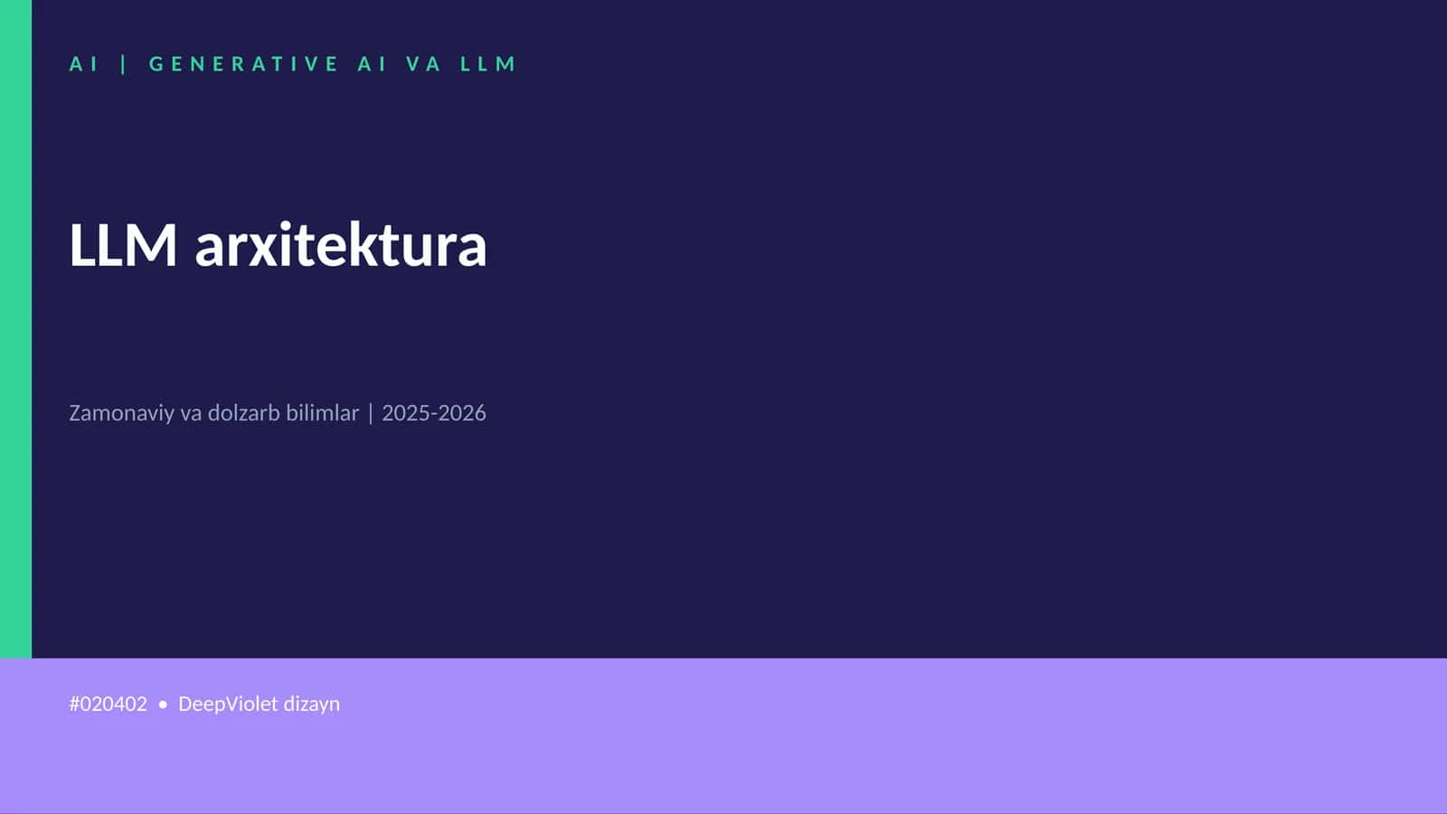 GENERATIVE AI VA LLM 1