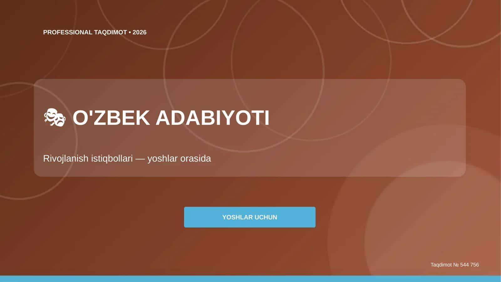 O'zbek adabiyoti: rivojlanish istiqbollari (yoshlar orasida) 1