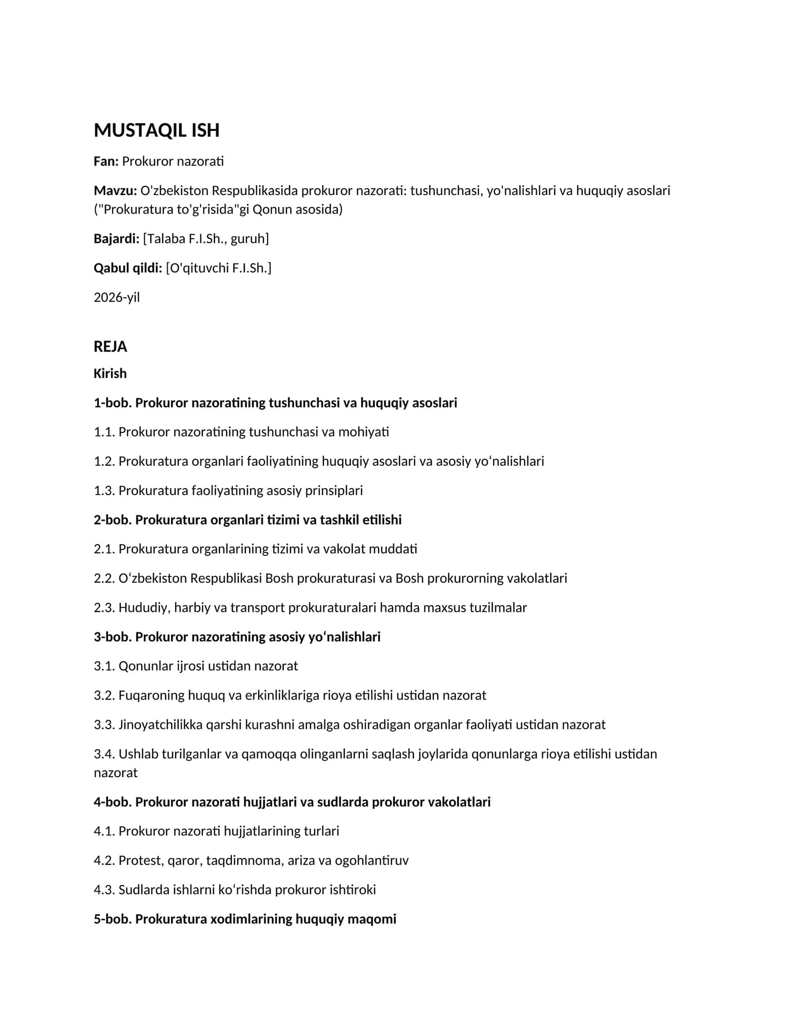 Prokuror nazorati 1