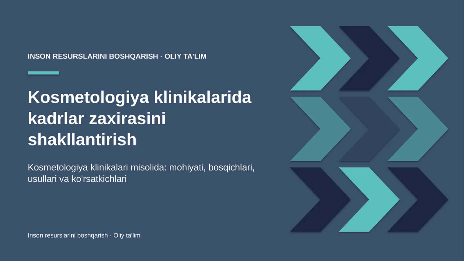 Kosmetologiya klinikalarida kadrlar zaxirasini shakllantirish 1