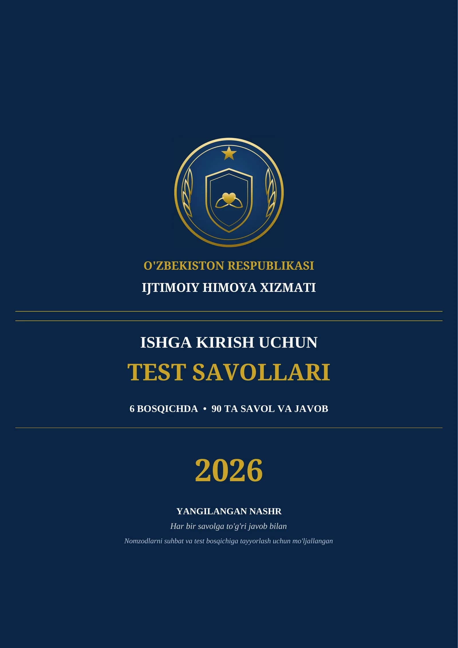 Ijtimoiy himoya tizimiga ishga kirish uchun testlar 1