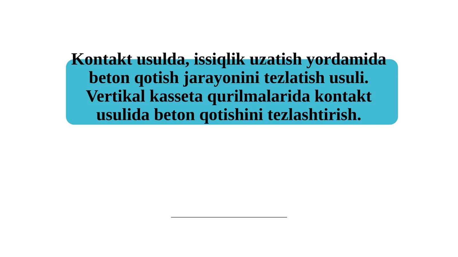 Kontаkt usuldа, issiqlik uzаtish yordаmidа beton qotish jаrаyonini tezlаtish usuli. Vertikаl kаssetа qurilmаlаridа kontаkt usulidа beton qotishini tezlаshtirish. 1